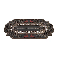 Northlight Black And Copper Merry Indoor Rectangular Doormat