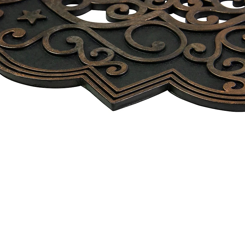 Northlight Black And Copper Merry Indoor Rectangular Doormat