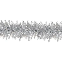Northlight Silver Tinsel Clear Lights Pre-Lit Christmas Outdoor Garland