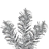 Northlight Silver Tinsel Clear Lights Pre-Lit Christmas Outdoor Garland