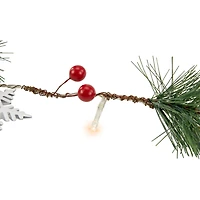 Northlight Pine Berry And Snowflake White Lights Pre-Lit Christmas Indoor Garland