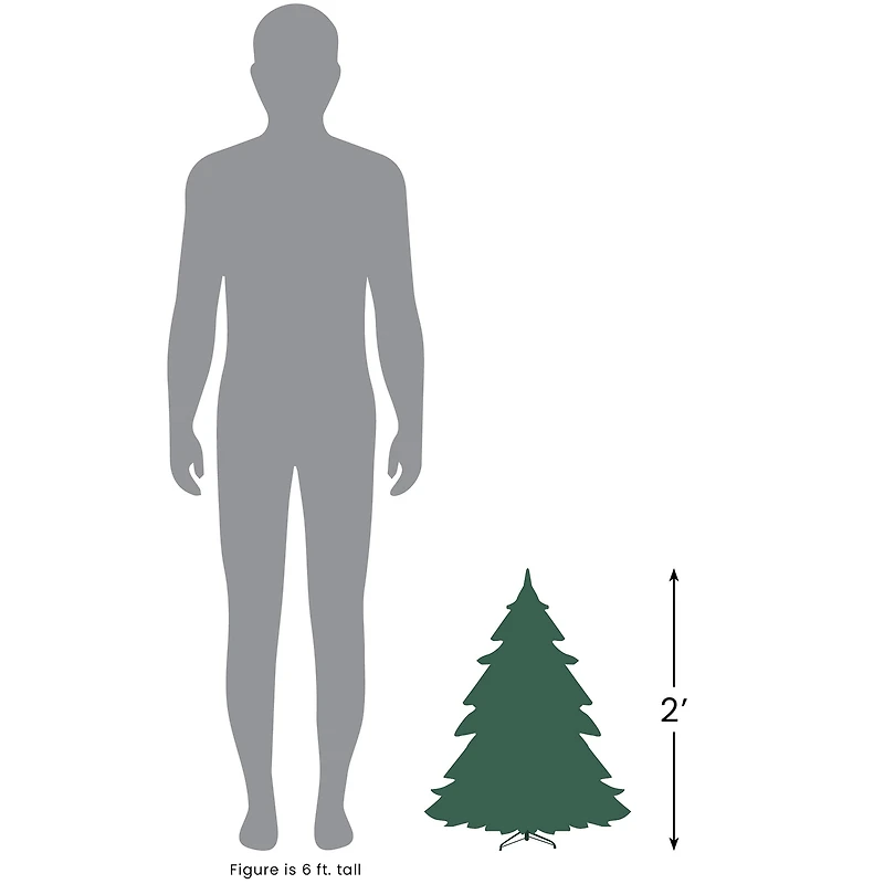 Northlight Country Mixed Pine With Clear Lights 2 Foot Pre-Lit Pine Christmas Tree