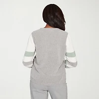 Alfred Dunner Stockbridge Womens Crew Neck Long Sleeve Striped Pullover Sweater