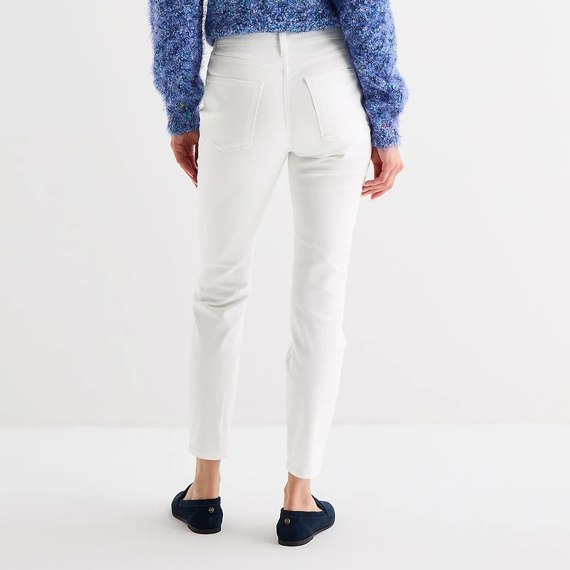 St. John's Bay Womens Mid Rise Skinny Fit Jean