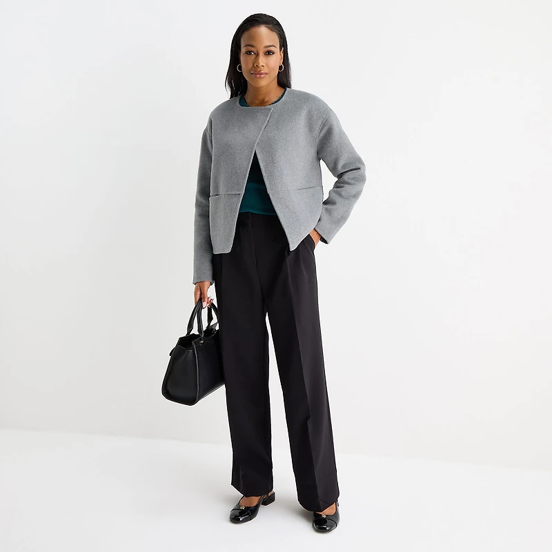 Liz Claiborne Womens Midweight Cropped Jacket