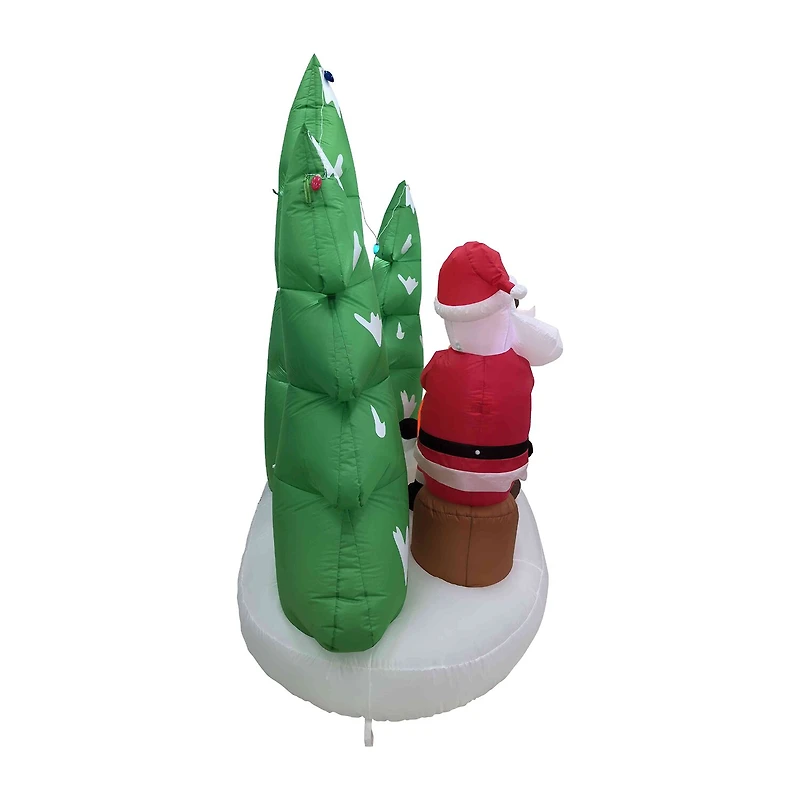 Northlight Santa And Reindeer Christmas Inflatable