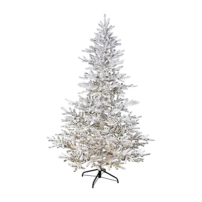 Northlight Led Flocked Garden 6 1/2 Foot Pre-Lit Christmas Tree