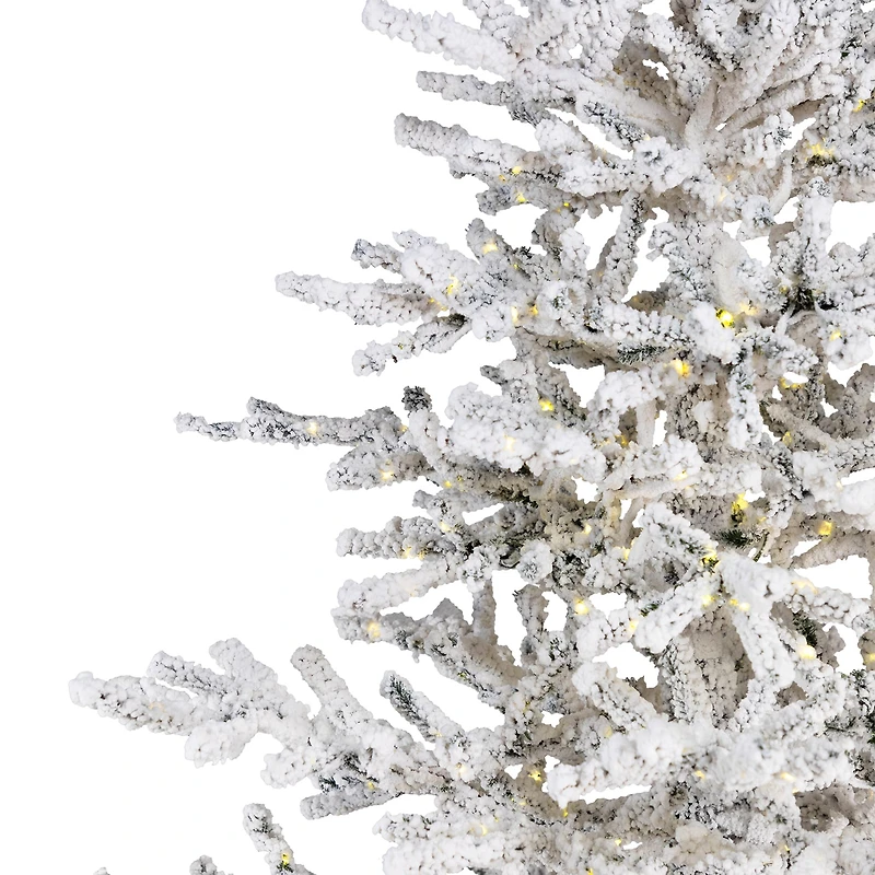 Northlight Led Flocked Garden 6 1/2 Foot Pre-Lit Christmas Tree