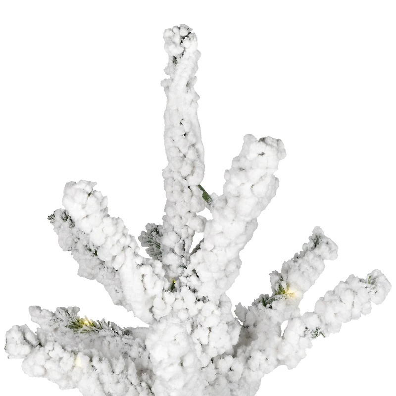 Northlight Led Flocked Garden 6 1/2 Foot Pre-Lit Christmas Tree