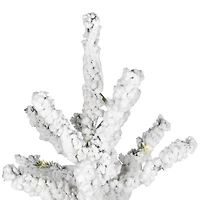 Northlight Led Flocked Garden 6 1/2 Foot Pre-Lit Christmas Tree