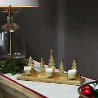 Northlight 13" Gold Metal Tealight Candle Holder