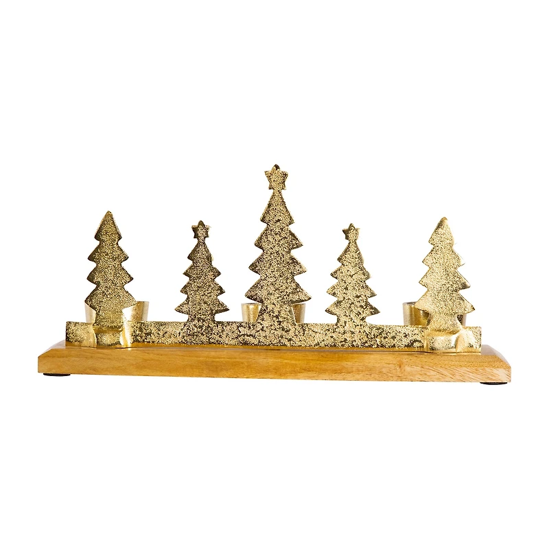 Northlight 13" Gold Metal Tealight Candle Holder