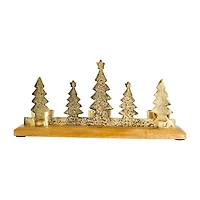 Northlight 13" Gold Metal Tealight Candle Holder