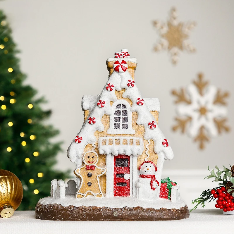 Northlight 10" Snowy Gingerbread House Christmas Tabletop Decor