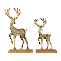 Northlight 10.5" Textured Metal 2-pc. Christmas Tabletop Decor
