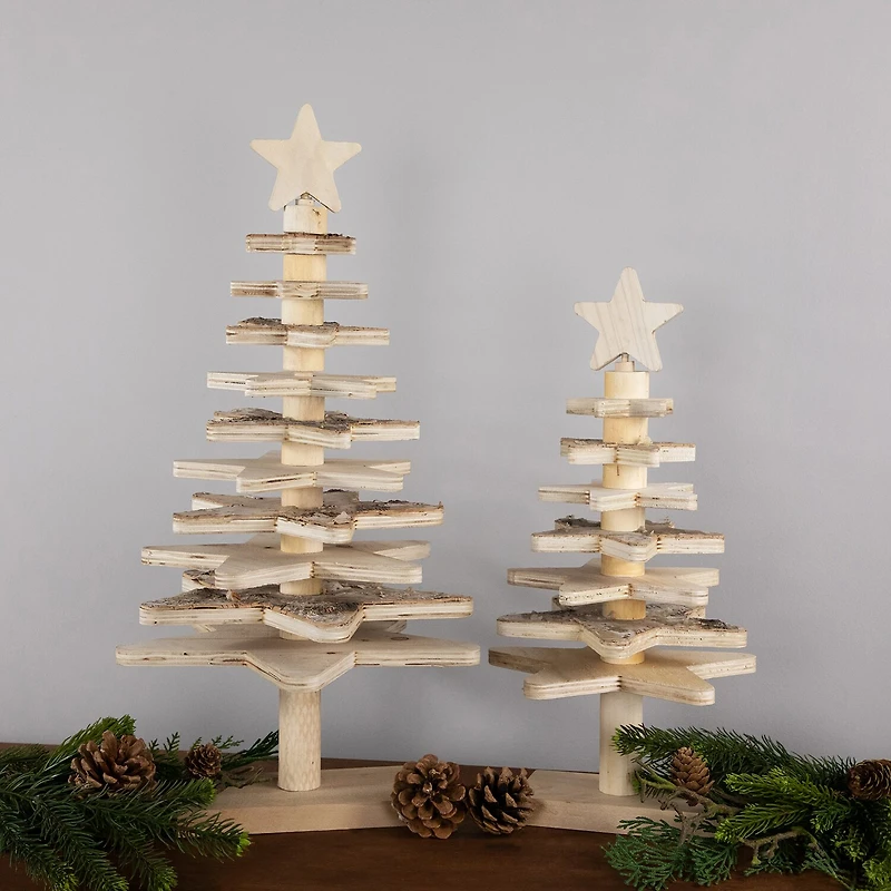 Northlight 16" Wooden Christmas Tabletop Tree