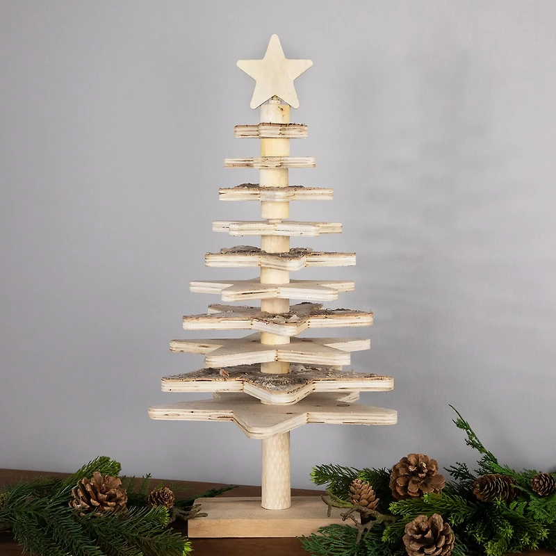 Northlight Star Cut Outs Wooden Christmas Tabletop Tree