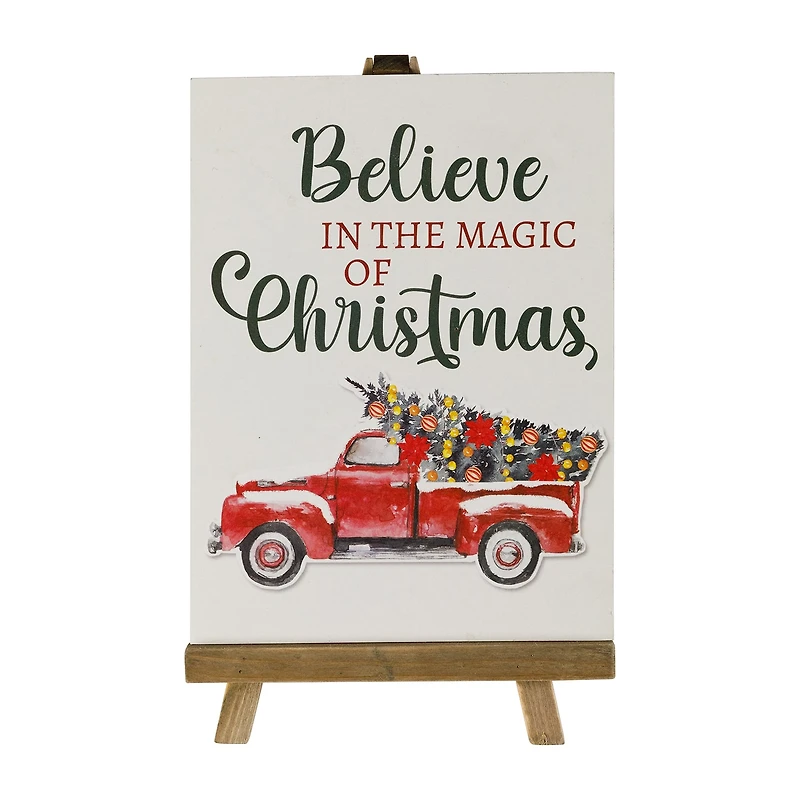 Northlight 9.25" Red Truck Christmas Tabletop Decor