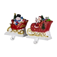 Northlight 4.25" Sleigh 2-pc. Christmas Stocking Holder