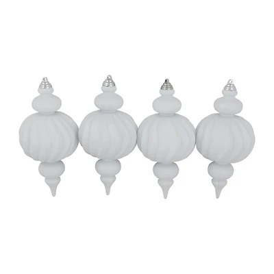 Northlight 10" Shatterproof Finial 4-pc. Christmas Ornament