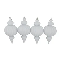 Northlight 10" Shatterproof Finial 4-pc. Christmas Ornament