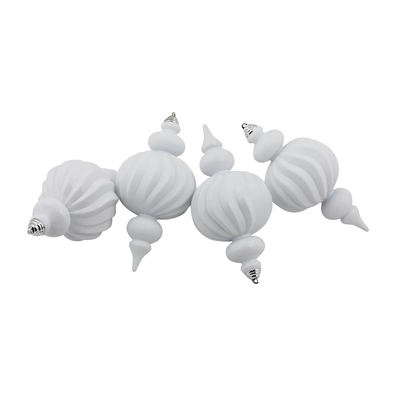 Northlight 10" Shatterproof Finial 4-pc. Christmas Ornament