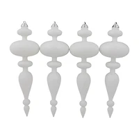 Northlight 14" Shatterproof Finial 4-pc. Christmas Ornament