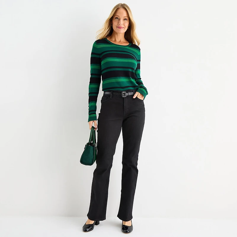 Liz Claiborne Sara Womens Tall Mid Rise Skinny Fit Jean