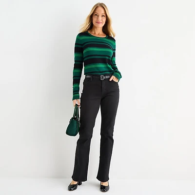 Liz Claiborne Sara Womens Tall Mid Rise Skinny Fit Jean