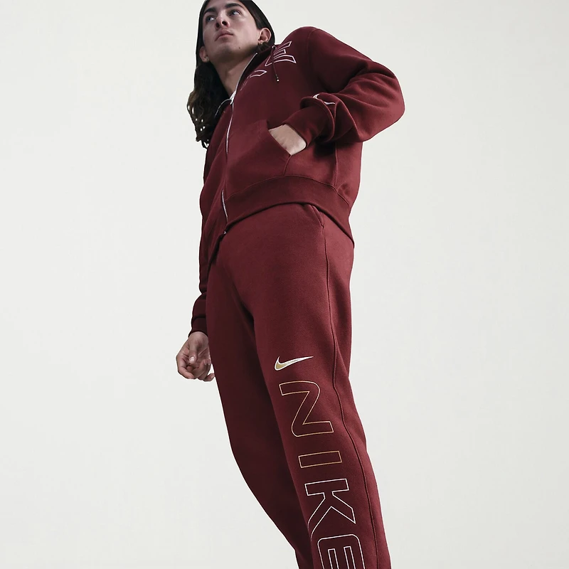 Nike Mens Cuffed Mid Rise Regular Fit Fleece Active Jogger Pant