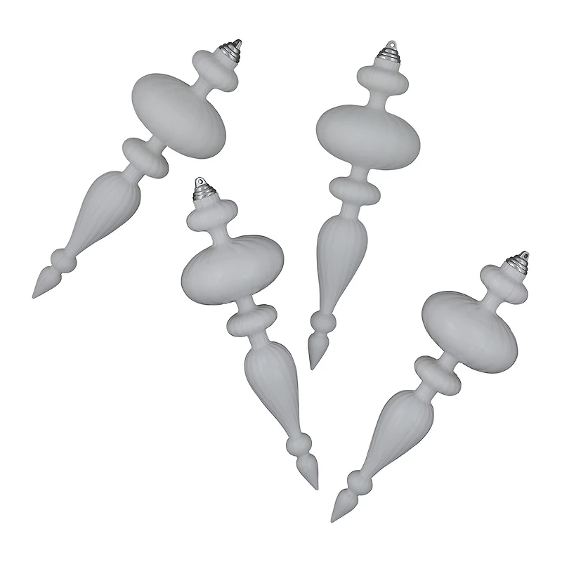 Northlight 14" Shatterproof Finial 4-pc. Christmas Ornament