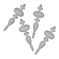 Northlight 14" Shatterproof Finial 4-pc. Christmas Ornament