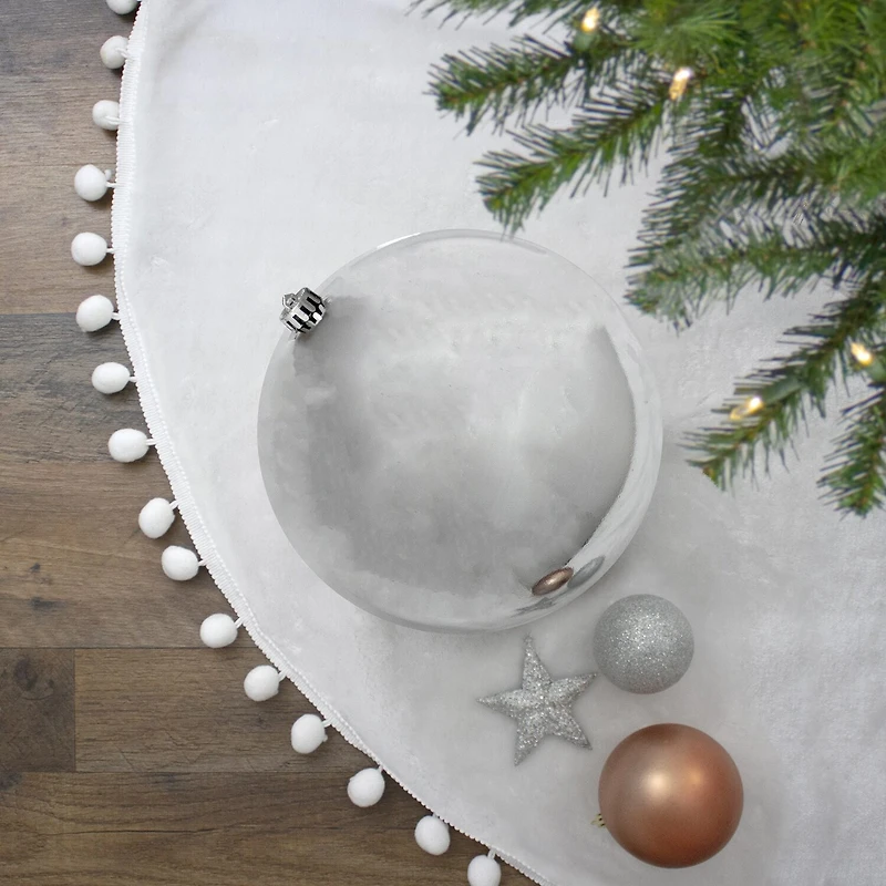 Silver Shatterproof Shiny Christmas Ball Ornament 10'' (250mm)