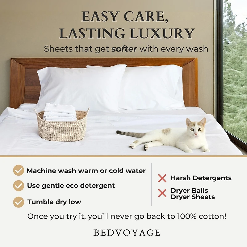 Bedvoyage Eco-Melange 300tc Sheet Set