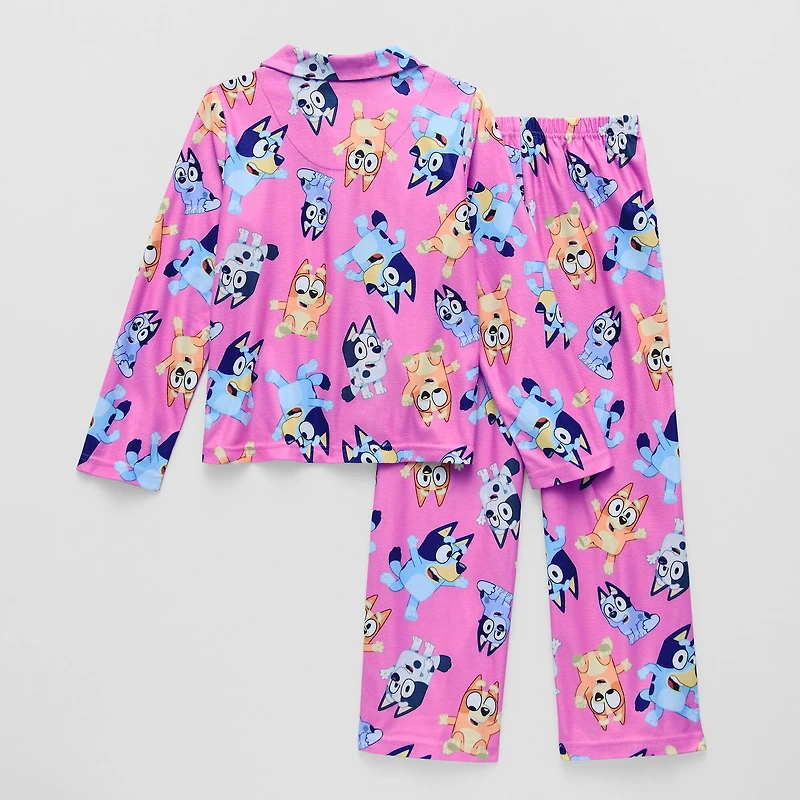 Little & Big Kid Girls Bluey Long Sleeve 2-pc. Pajama Set