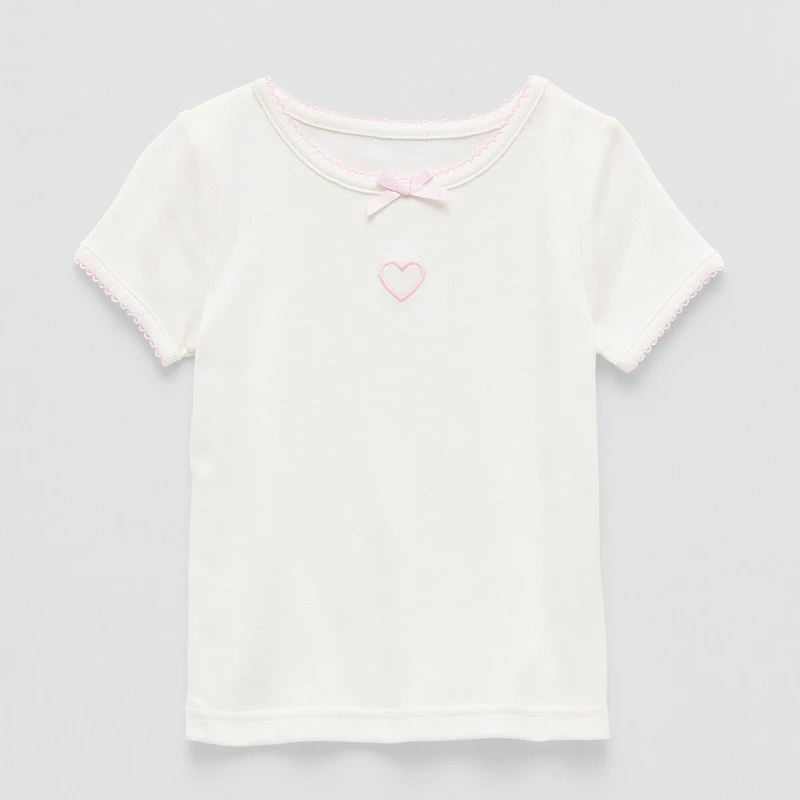 Okie Dokie Toddler & Little Girls Crew Neck Short Sleeve T-Shirt