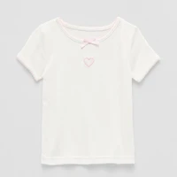 Okie Dokie Toddler & Little Girls Crew Neck Short Sleeve T-Shirt