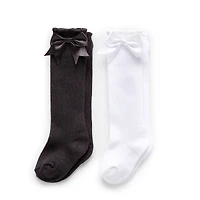 First Steps By Stepping Stones Baby Girls 2 Pair Knee High Socks