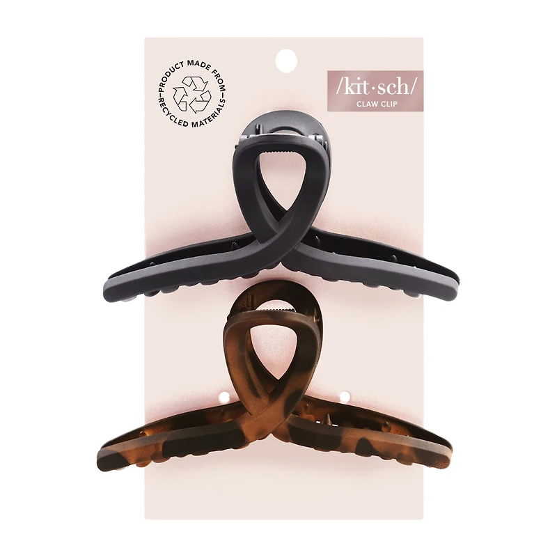 Kitsch Recycled Plastic Large Loop Claw Clips 2pc