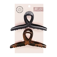 Kitsch Recycled Plastic Large Loop Claw Clips 2pc