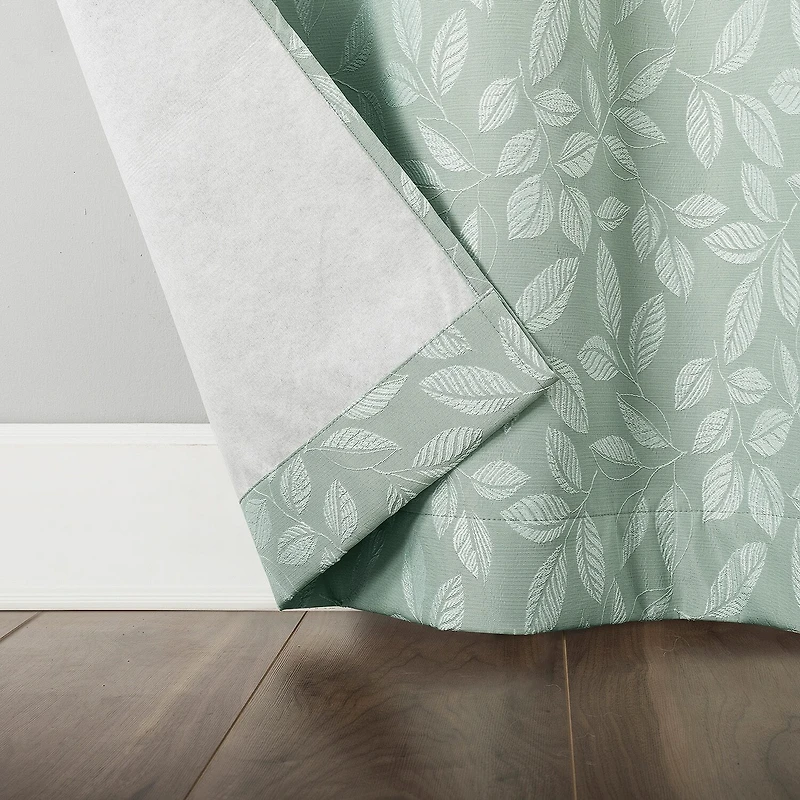 Sun Zero Satti Grommet Top 100% Blackout Single Curtain Panel