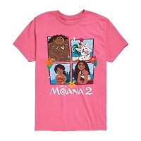 Disney Collection Little & Big Kid Girls Crew Neck Short Sleeve Regular Fit Princess Moana Graphic T-Shirt