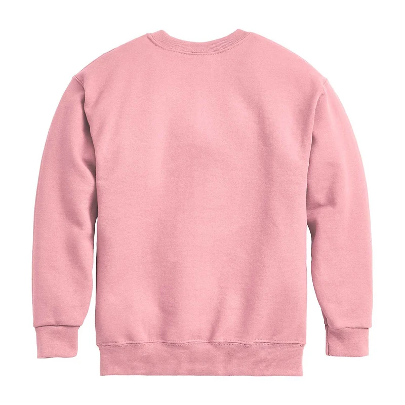 Disney Collection Maui Little & Big Kid Girls Crew Neck Long Sleeve Princess Moana Sweatshirt