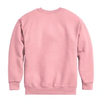 Disney Collection Maui Little & Big Kid Girls Crew Neck Long Sleeve Princess Moana Sweatshirt