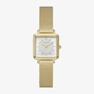 Geneva Womens Gold Tone Stainless Steel Strap Watch Fmdjm307