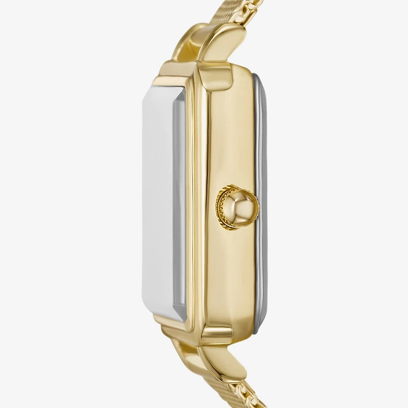 Geneva Womens Gold Tone Stainless Steel Strap Watch Fmdjm307