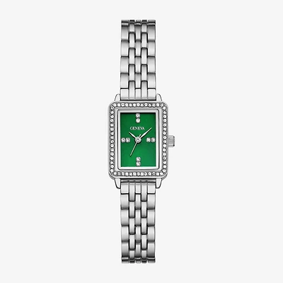 Geneva Womens Crystal Accent Silver Tone Bracelet Watch Fmdjm308