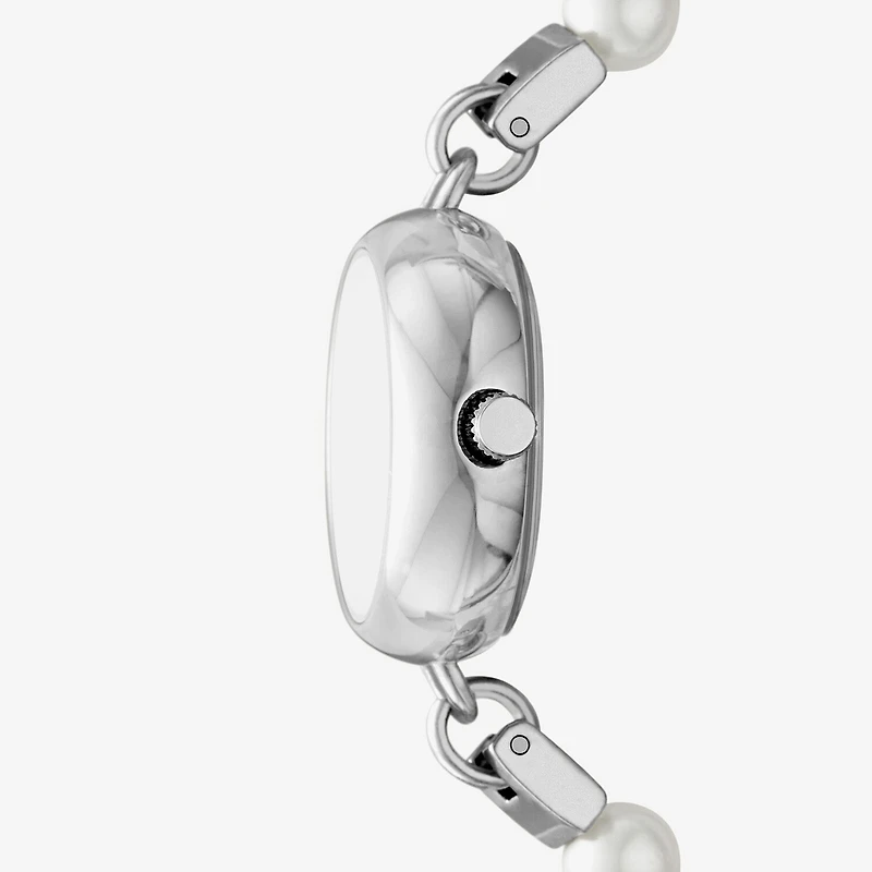 Geneva Womens Crystal Accent Silver Tone Bracelet Watch Fmdjm311