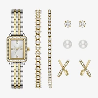 Womens Crystal Accent Two Tone 9-pc. Watch Boxed Set Fmdjset358