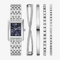 Womens Silver Tone 5-pc. Watch Boxed Set Fmdjset362